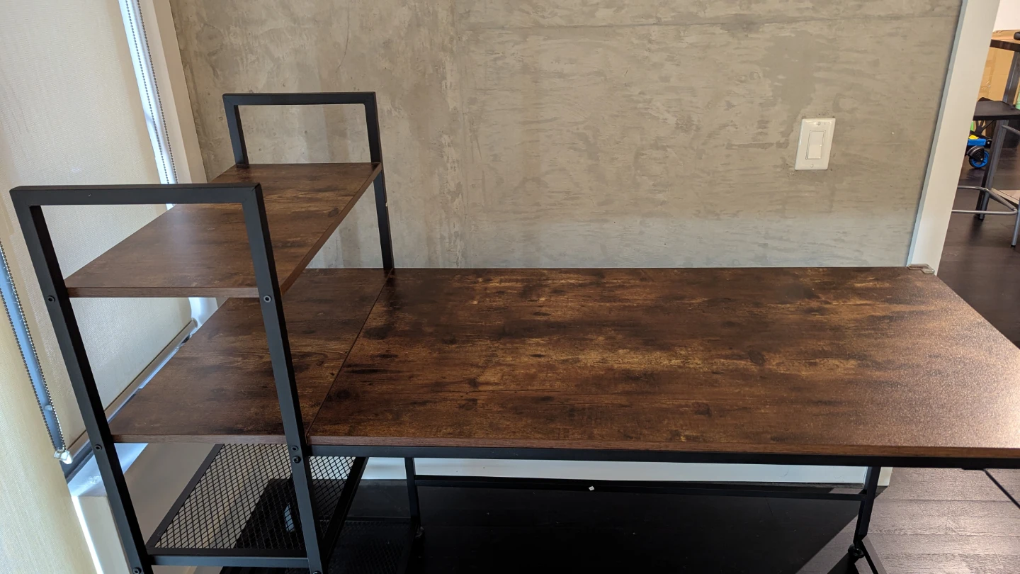 Desk with shelving 55 inches length. - photo 2