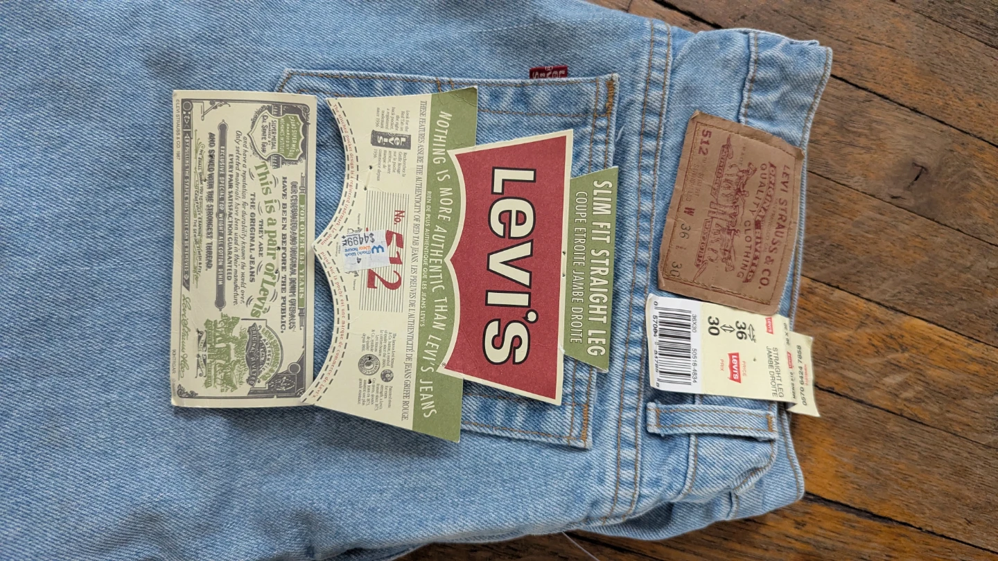 Men's Levi's slim straight leg 512 36 by 30 - photo 4