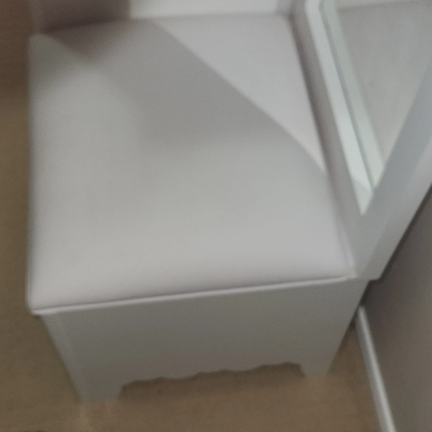 White Dresser with Mirror and Bench - photo 2
