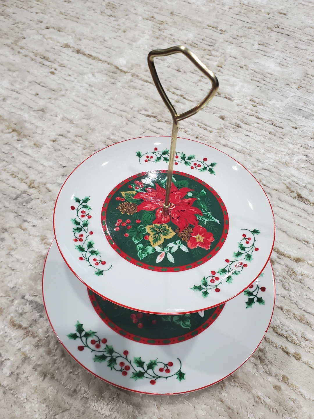 2-Tier Christmas Dessert Stand
