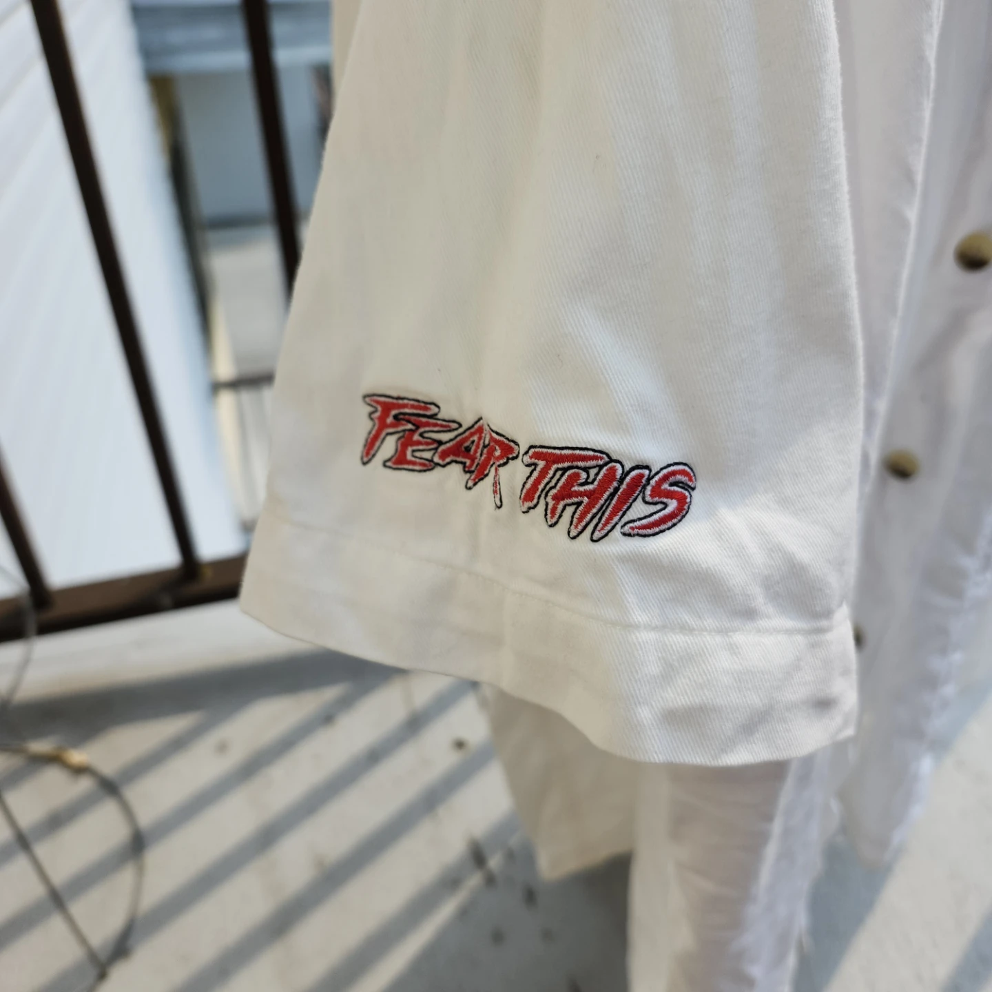 2 HUB-CAPZ Fear Factor Racing White Button-Up Shirts Size L/G - photo 2