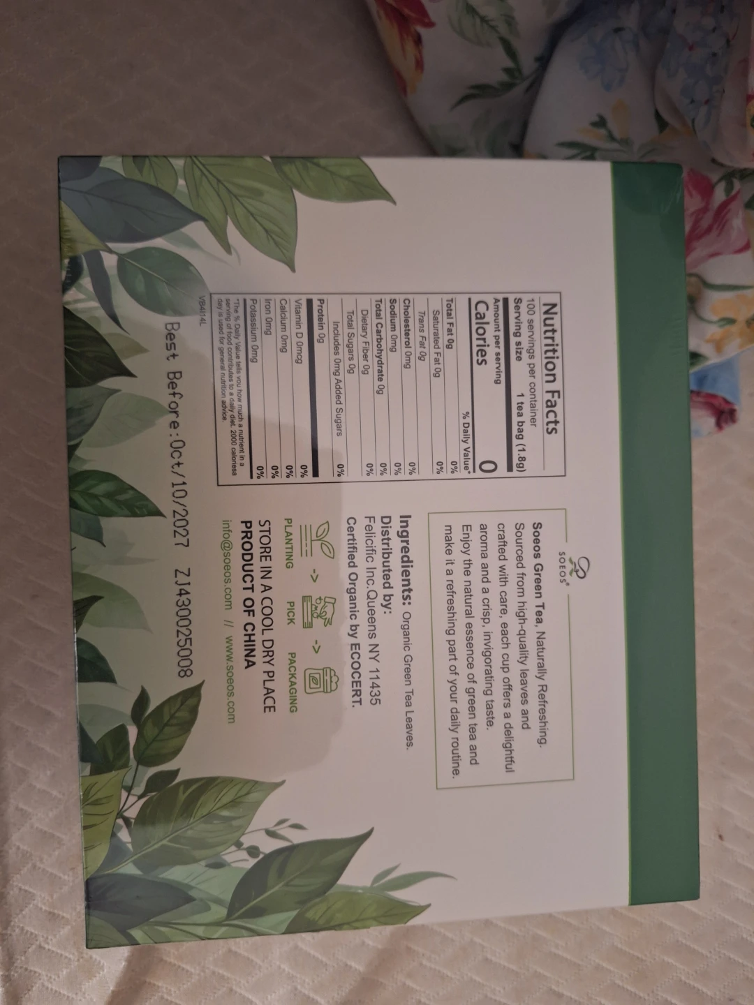 Organic Green Tea 100  individual Tea bags - photo 2