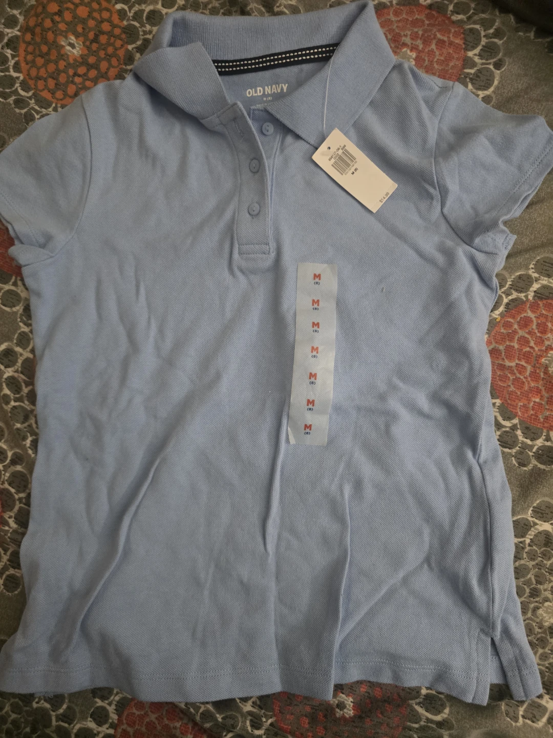 Uniform Light Blue Polo Shirt - Girls Size M (8)