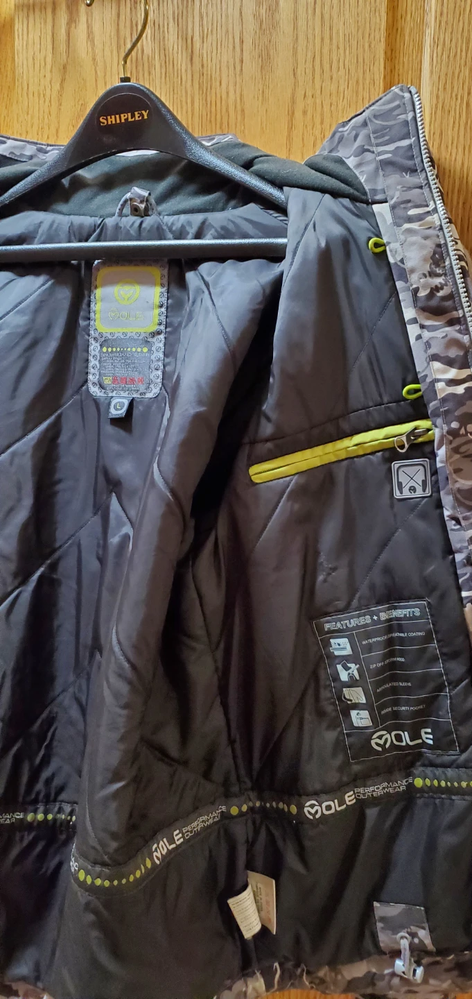 Mole camo performance outerwear jacket size large - photo 3