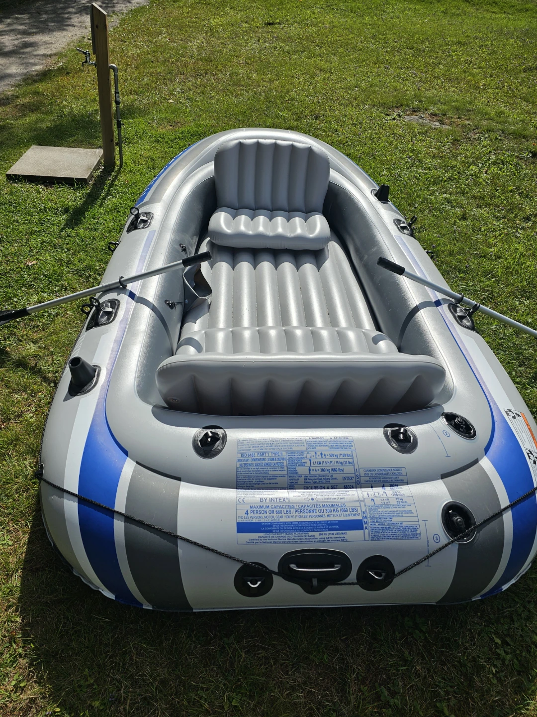 Intex Excursion 4 Inflatable Boat - Lightly Used & Ready to Go - photo 4