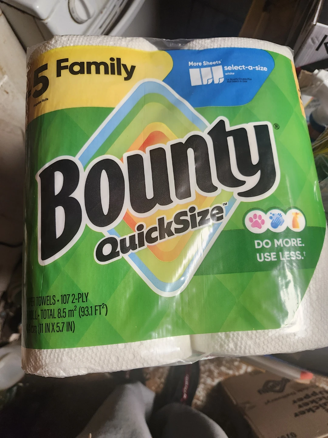 Bounty QuickSize Paper Towels - 5 Family Rolls 2 for $9