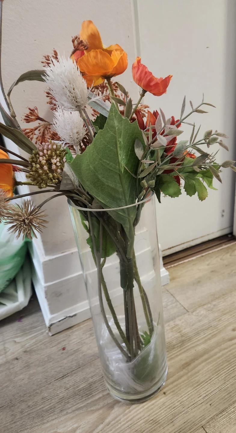 Artificial Flower Arrangement in Glass Vase - photo 2