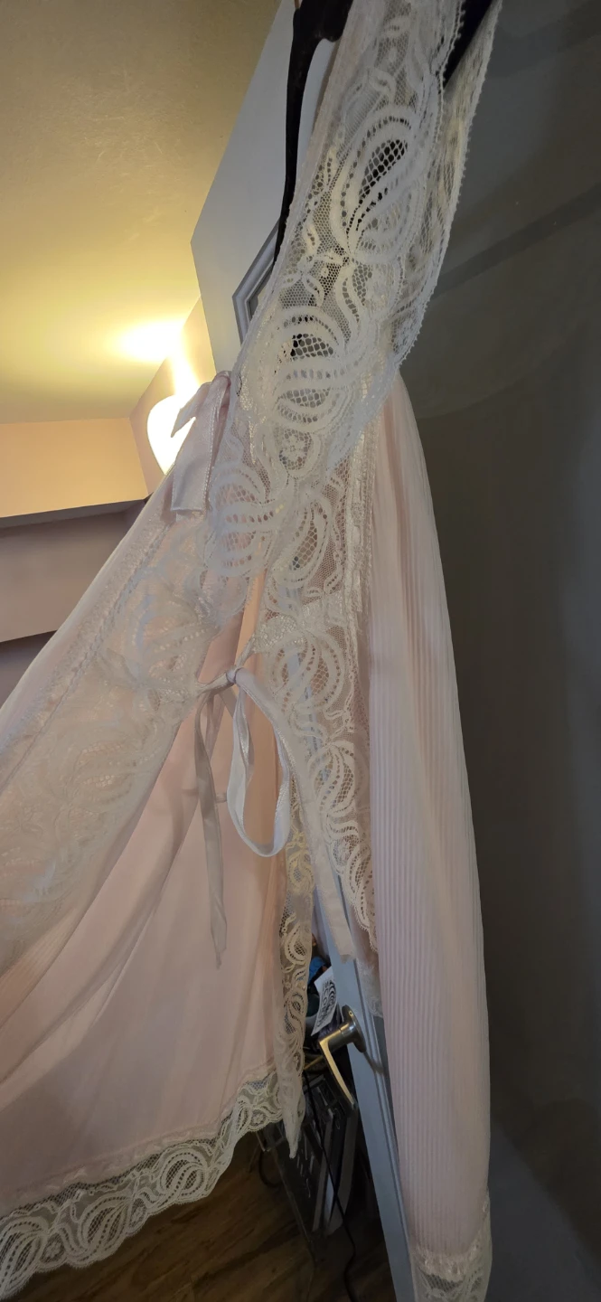 VINTAGE Pink Lace Babydoll Nightgown - photo 3
