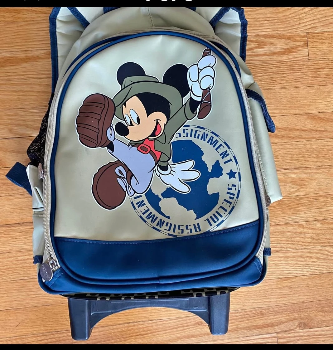 Disney Mickey Mouse "Special Assignment" Rolling Backpack