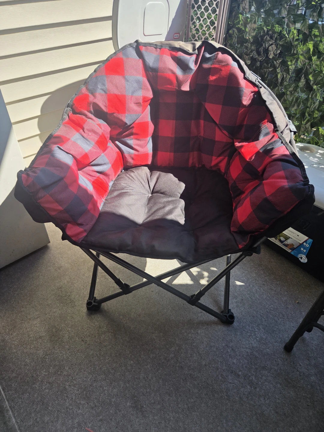 Plaid Camping Chair