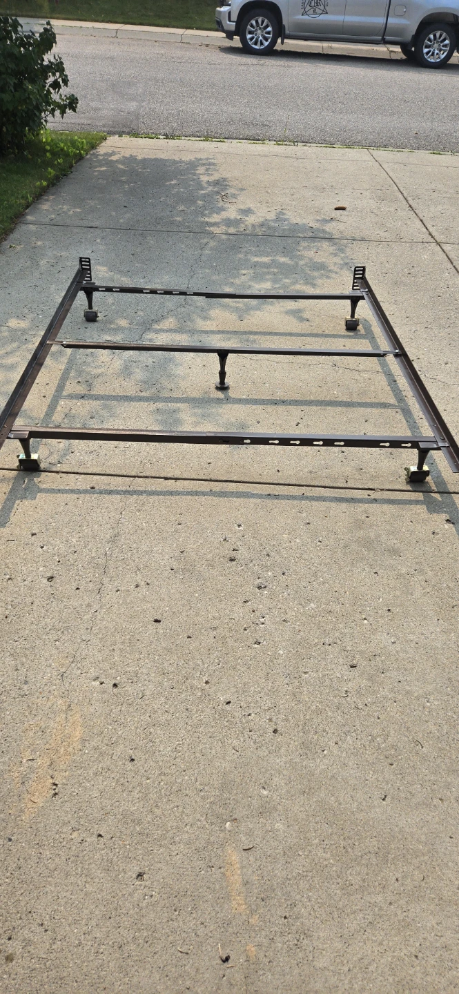Adjustable Metal Bed Frame with Headboard Mounts - photo 3