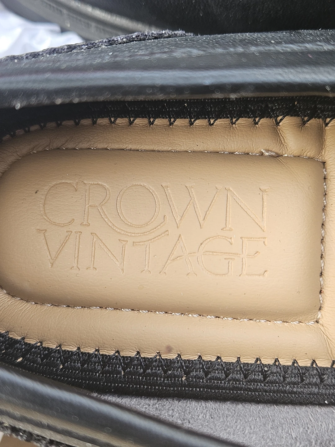 Crown Vintage Black Lug Sole Penny Loafers - photo 3