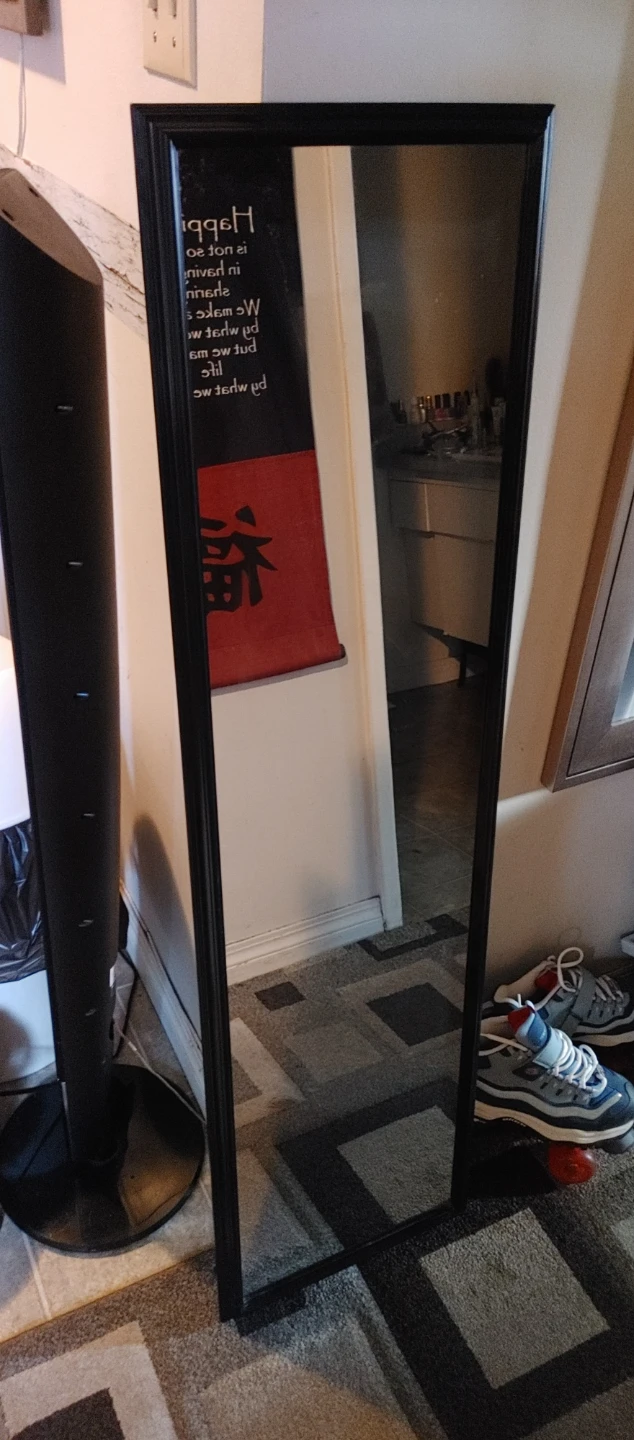 Full Length Mirror with Black Frame