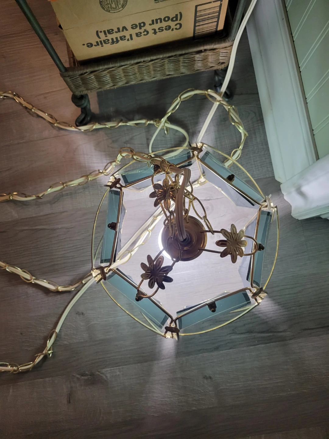 Just plug in!MCM Vintage Hanging Pendant Light Fixture