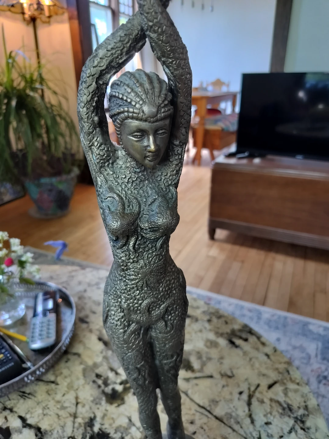 Vintage Brass Mermaid Figurine - photo 2