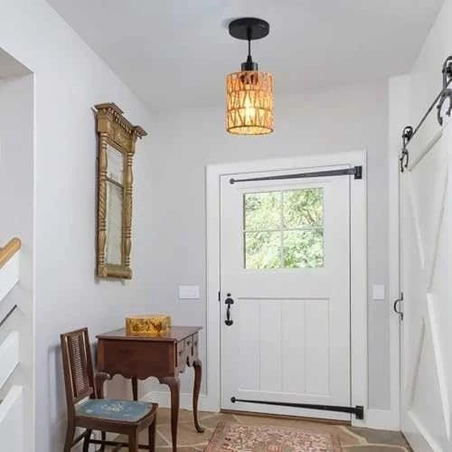 Woven Pendant Light Fixture - photo 2