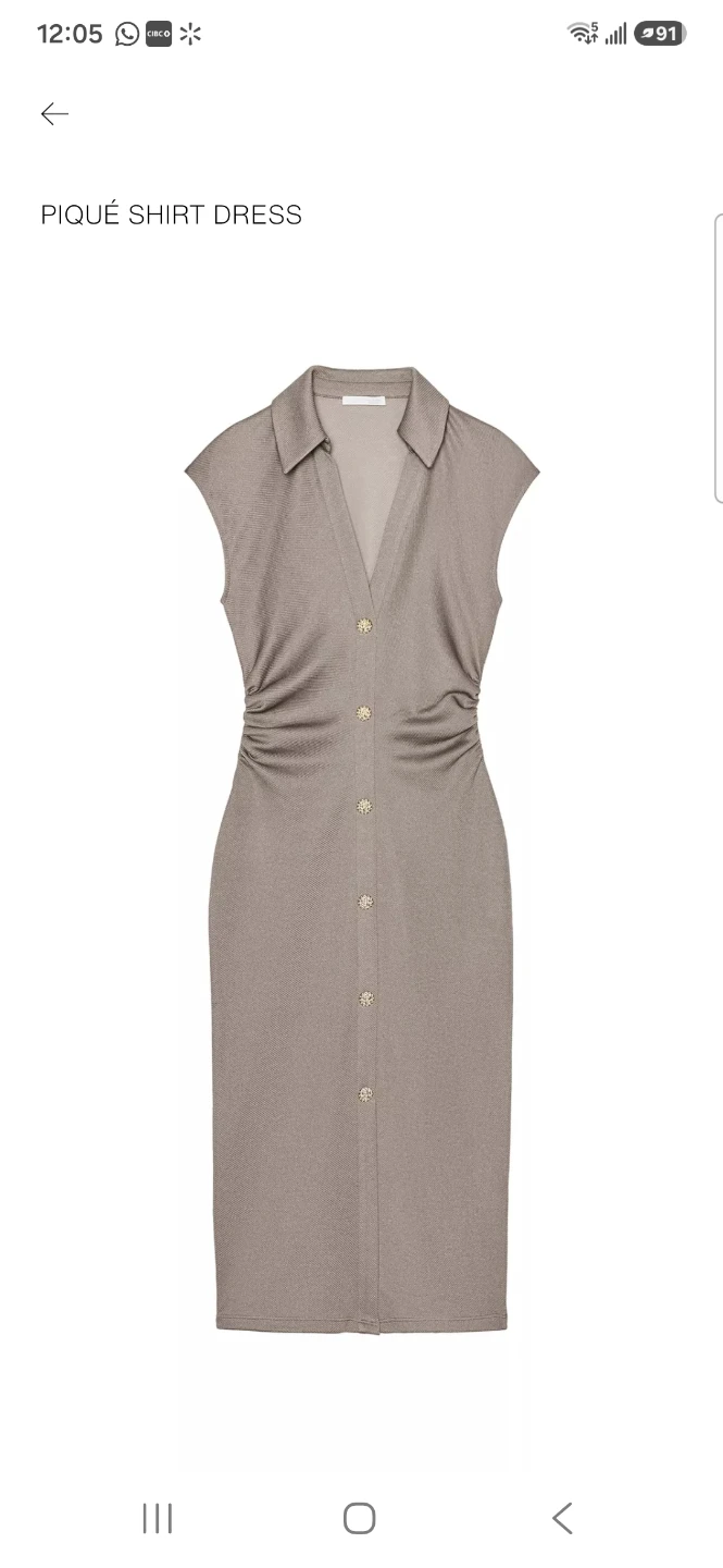 Piqué Shirt Dress