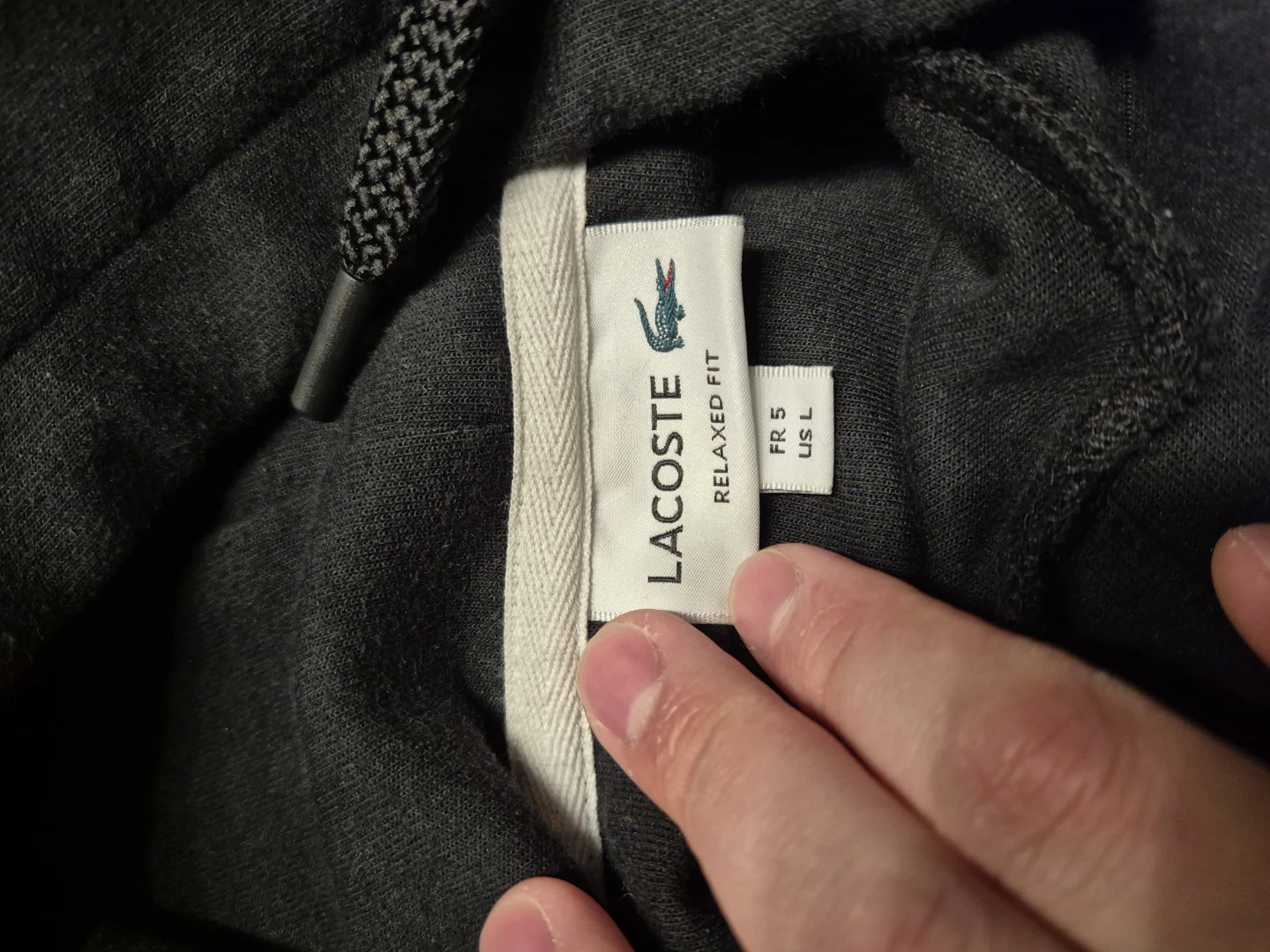 Lacoste Relaxed Fit Hoodie Black - Size L - photo 2