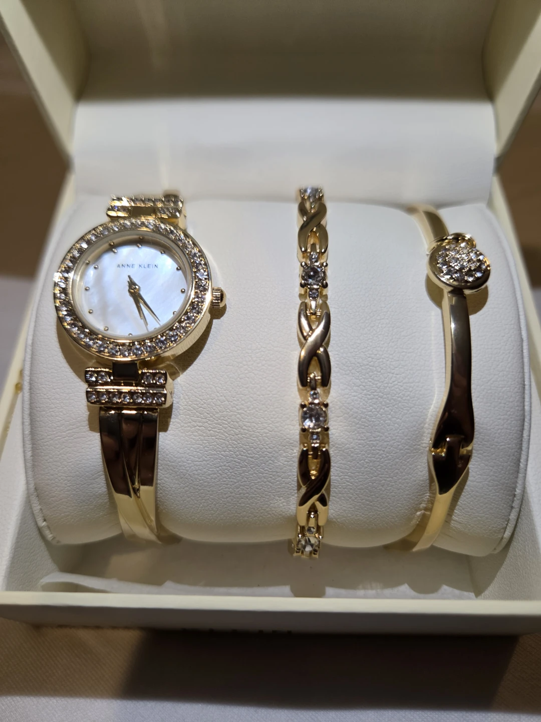 Anne Klein Women's Accented Bangle Watch and Bracelet Set - photo 2