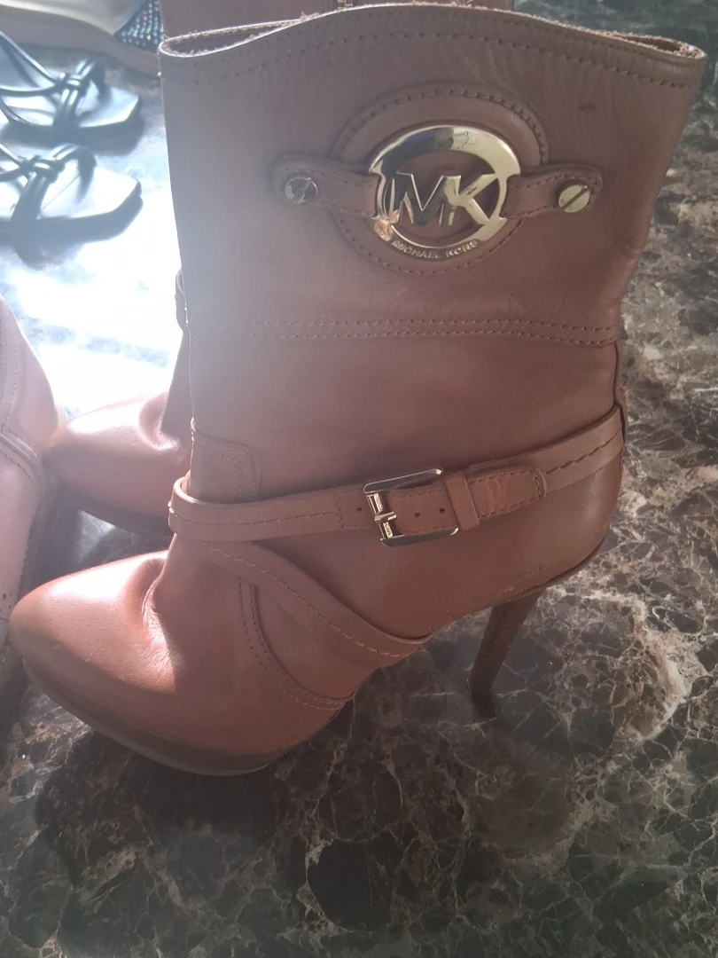 Michael Kors Brown Leather Ankle Boots
