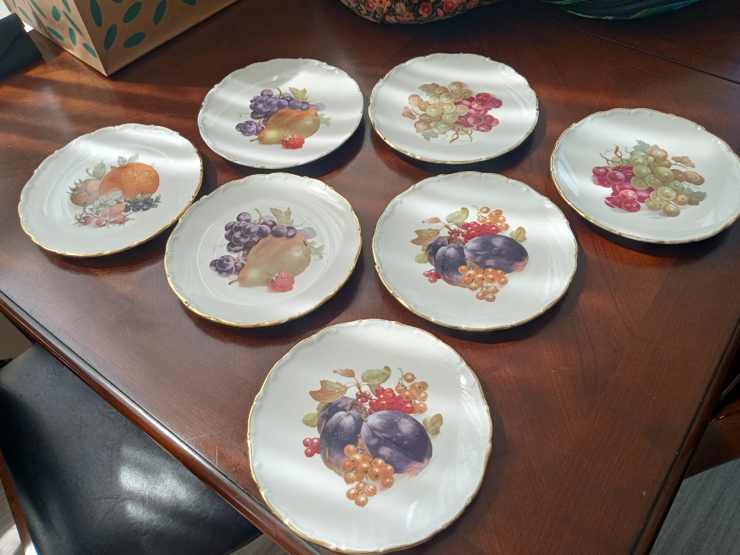 Schumann Arzberg Bavaria Fruit Dessert Plates - Set of 7