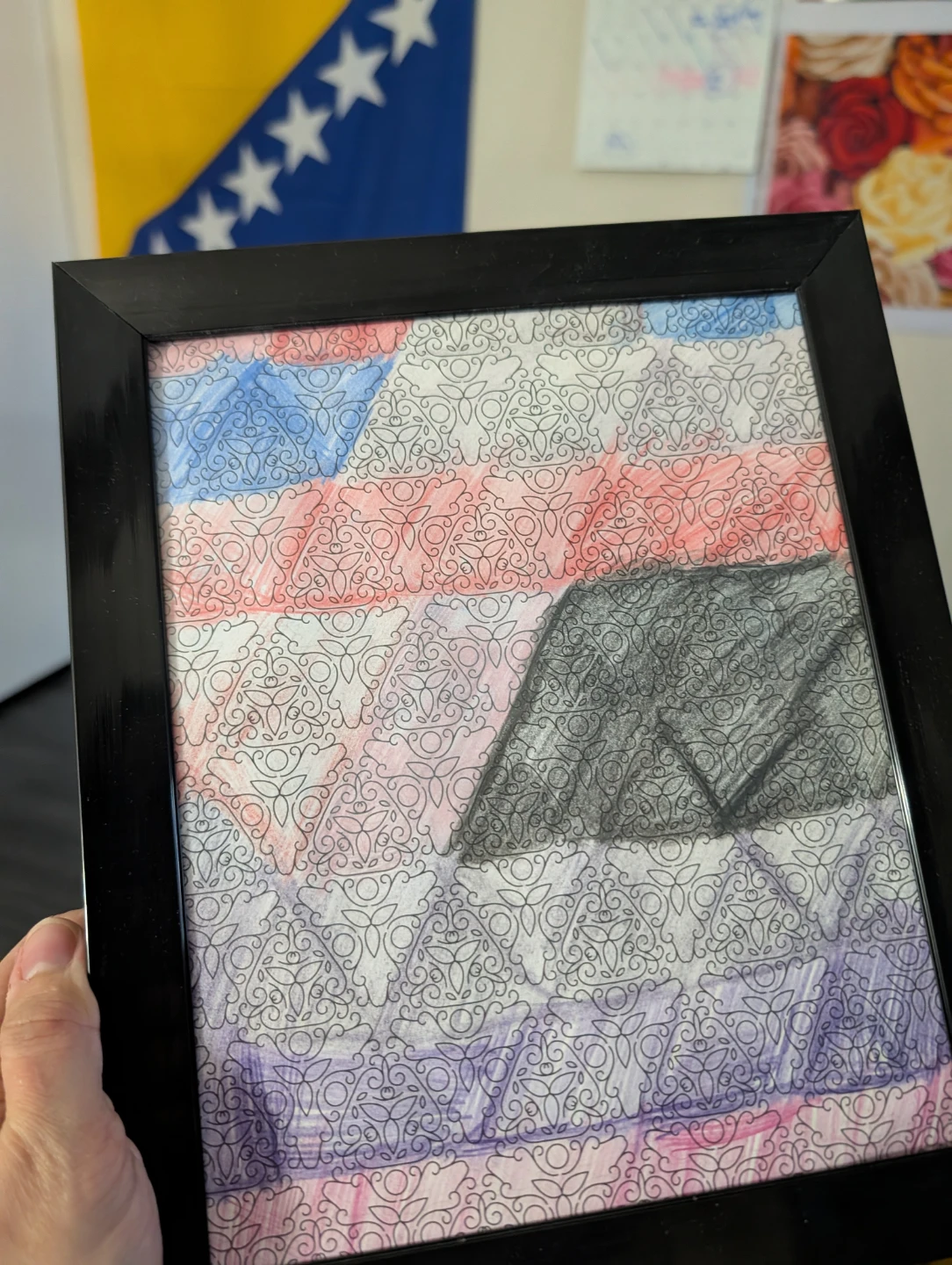 Framed Artwork - Abstract Geometric Design
