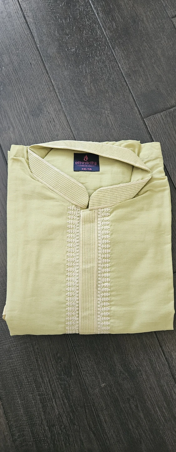 Kurta and Pants Set - Light Green, XXL