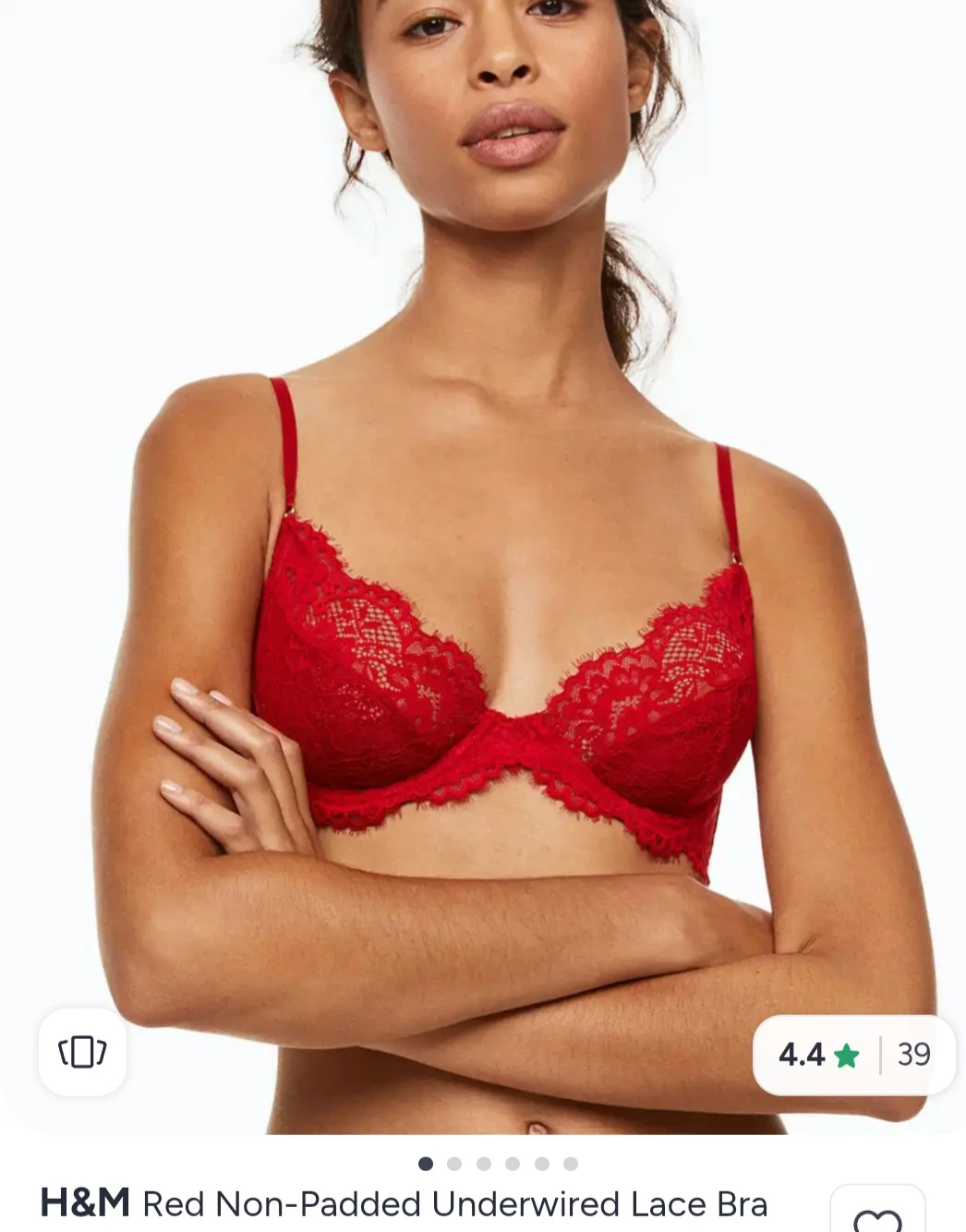 Red Lace Bra and Panty Set - photo 2