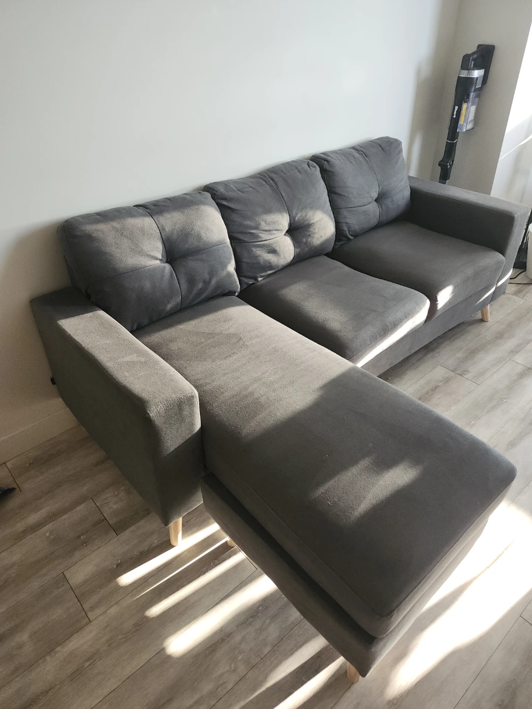 Grey Sectional Sofa with Chaise