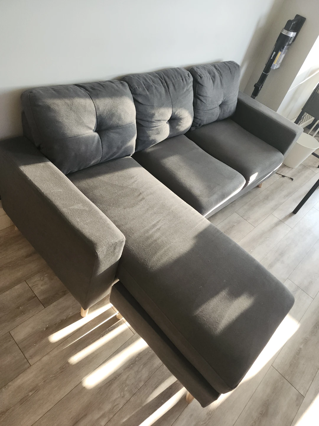 Grey Sectional Sofa with Chaise - photo 3