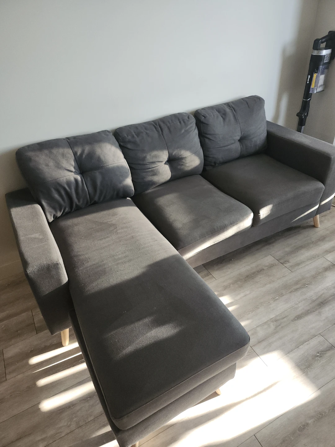 Grey Sectional Sofa with Chaise - photo 4