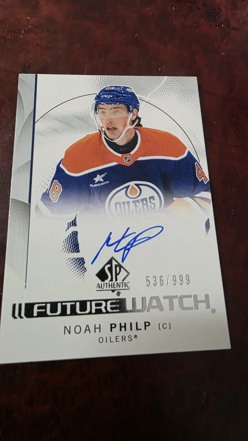 Noah Philp Autographed Future Watch Hockey Card