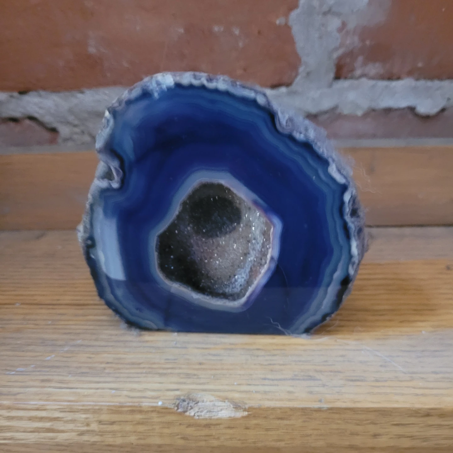 Blue Agate Geode Slice
