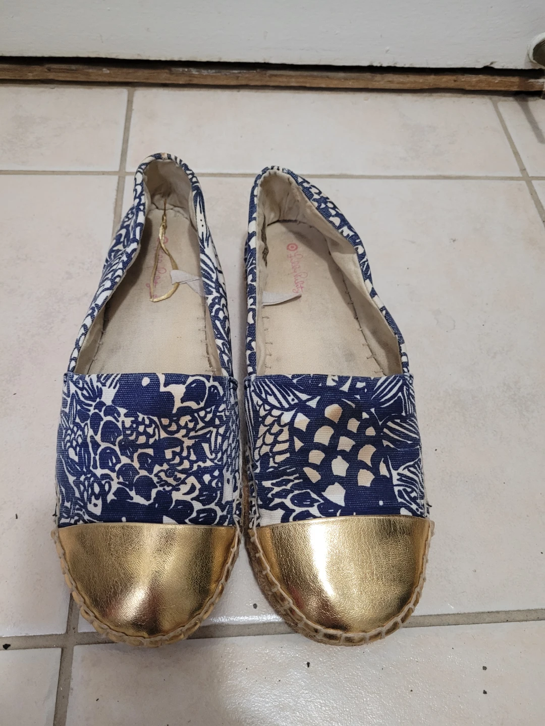 FREE Blue Floral Espadrille Flats