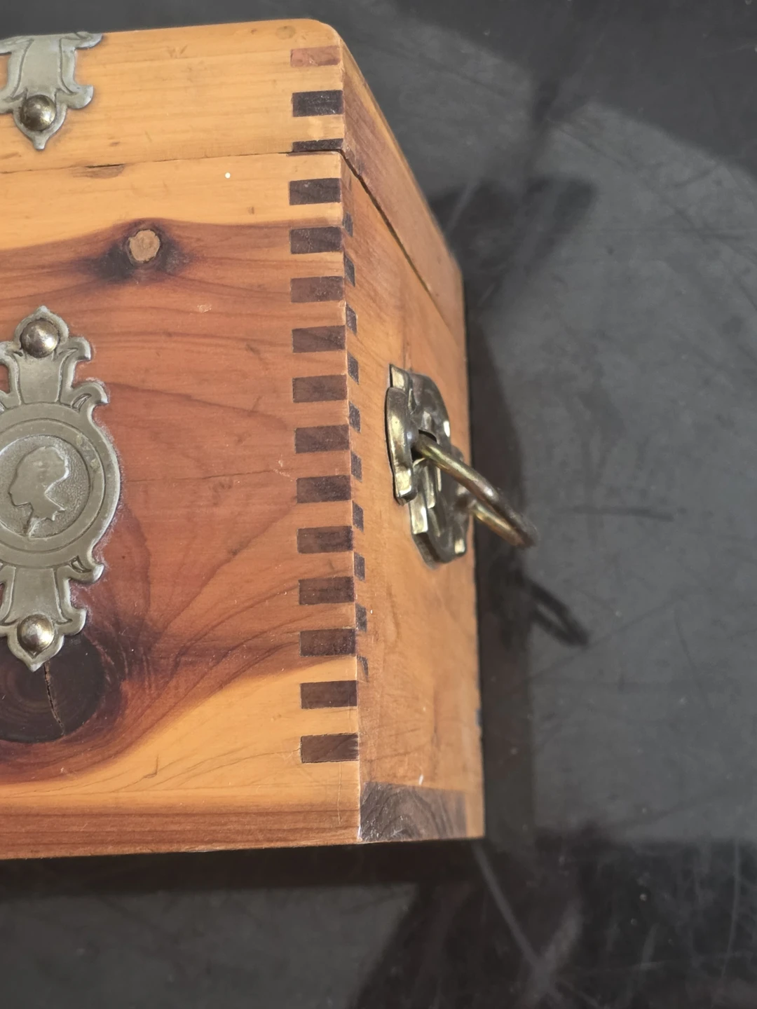 Wooden Trinket Box with Metal Accents - photo 3