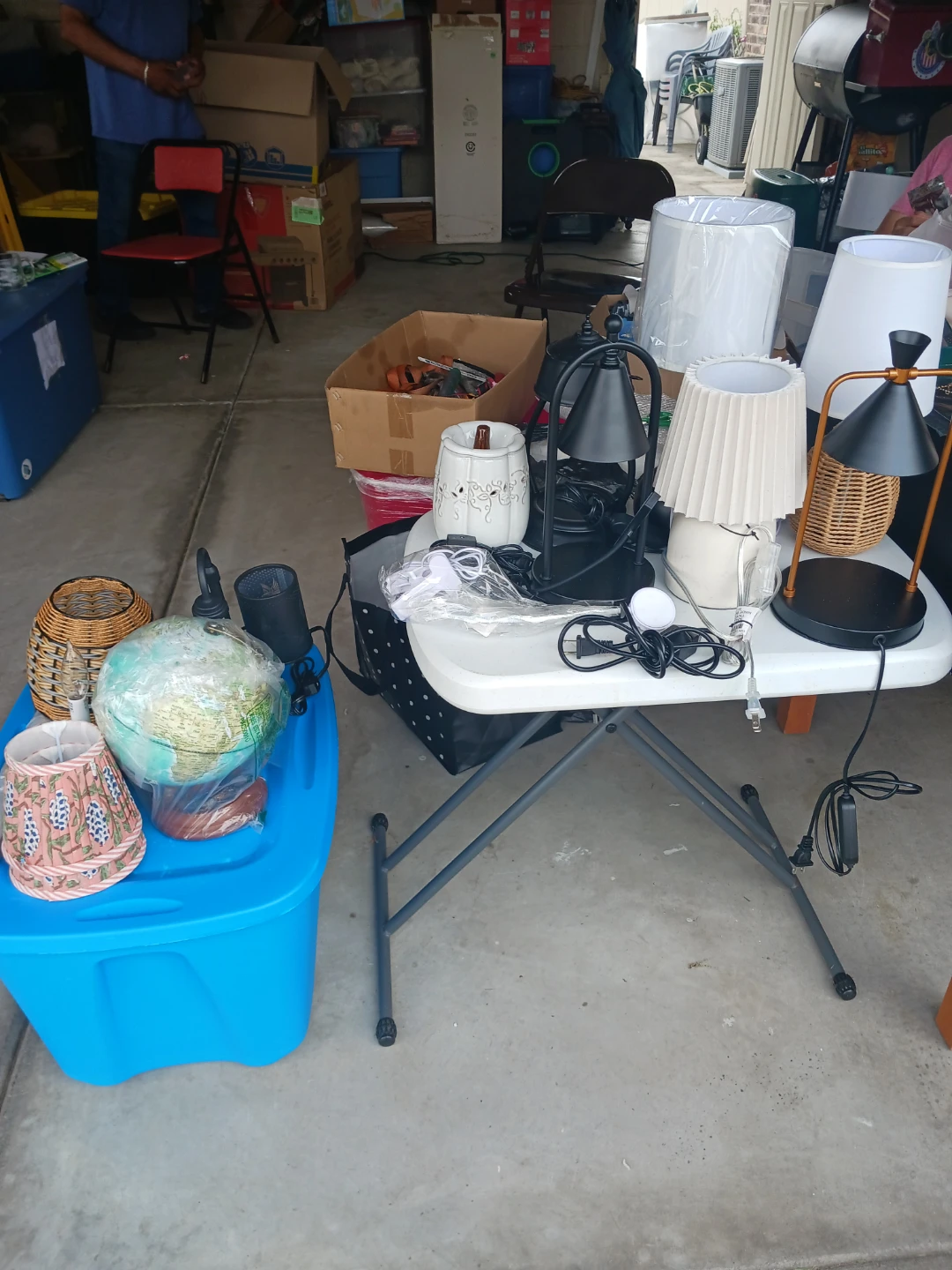 Assorted Lamps and Globe