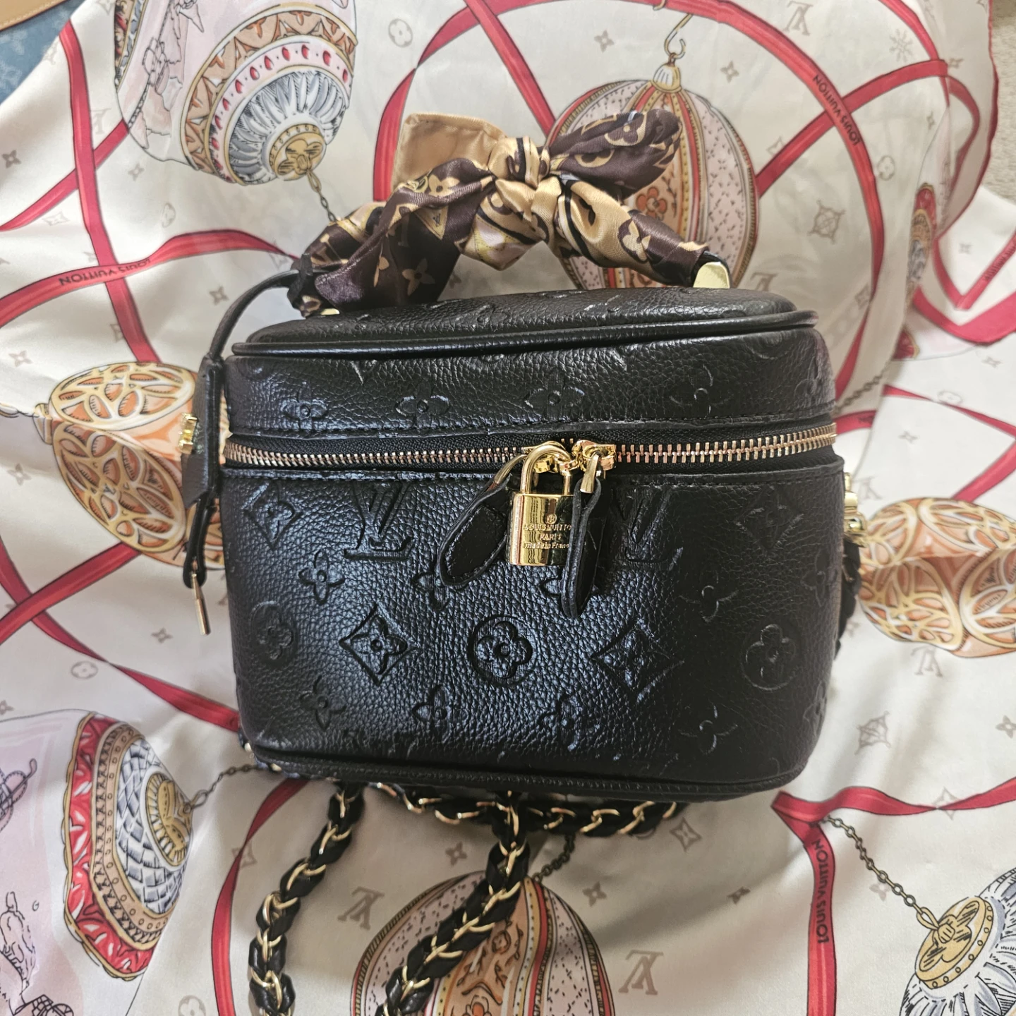 Louis Vuitton Black Monogram Vanity Bag