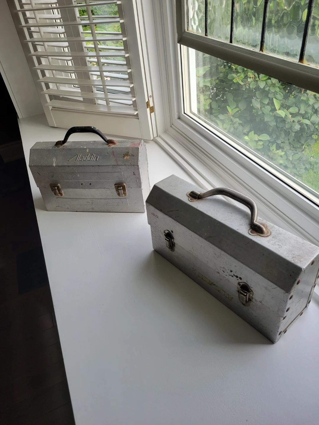 Industrial Miners Lunchboxes.L. May and Aladdin  Lunch pails