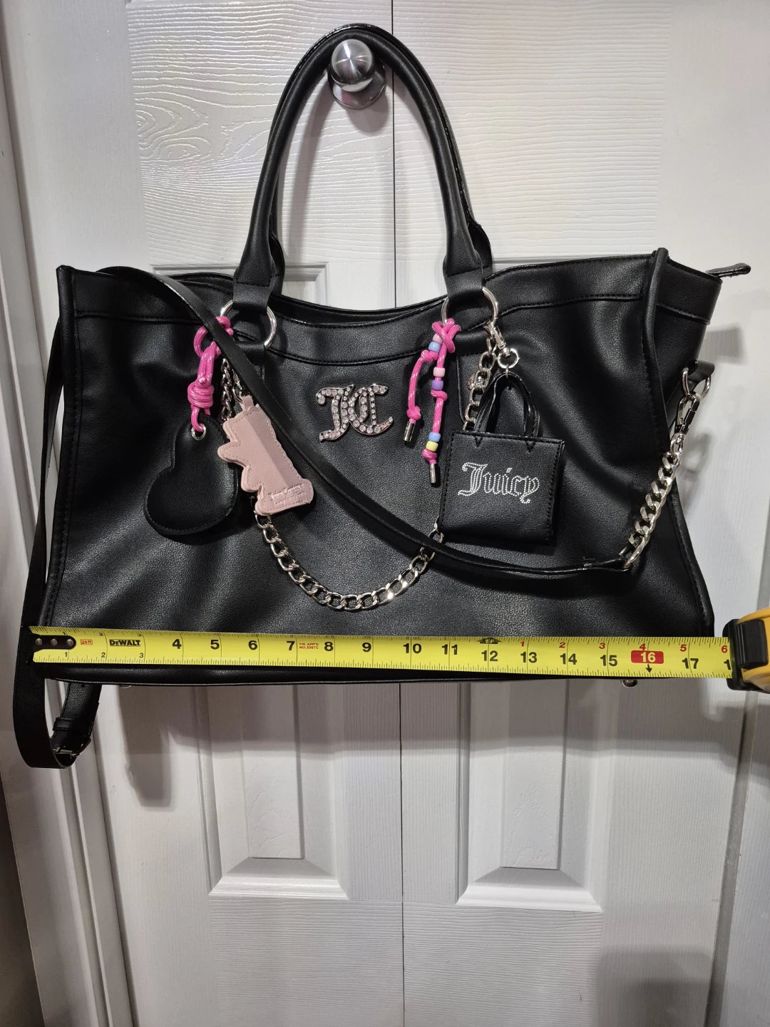 Juicy Couture Large Satchel Purse with Strap and Charms - photo 3