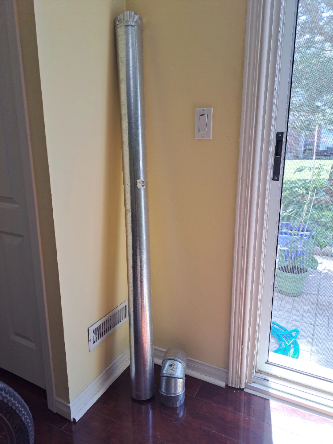 Galvanized Metal Dryer Vent Pipe & Elbow - photo 4