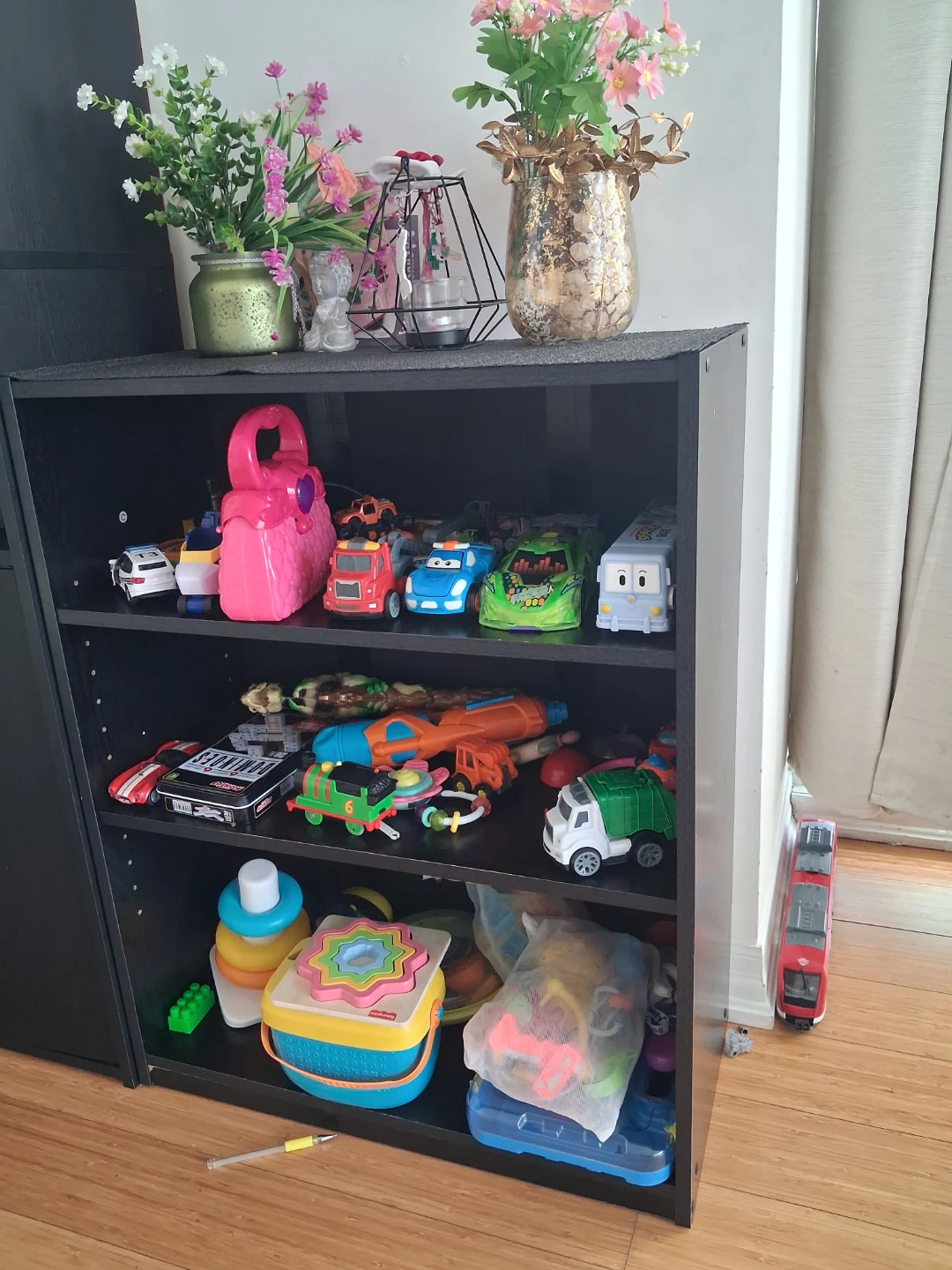 Storage unit, mainstays bookshelf with doors and 3 shelf unit - photo 2