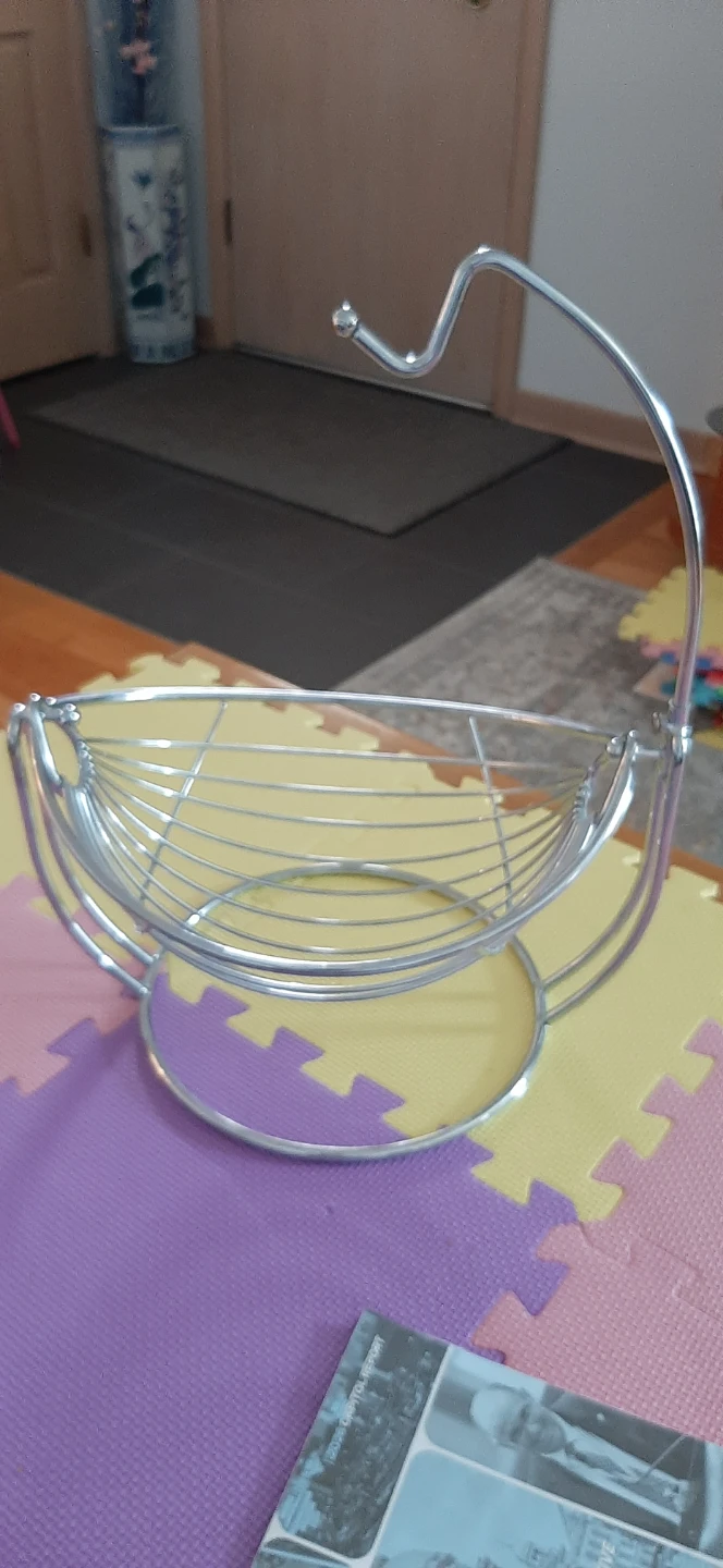 Chrome Wire Rocking Fruit Basket