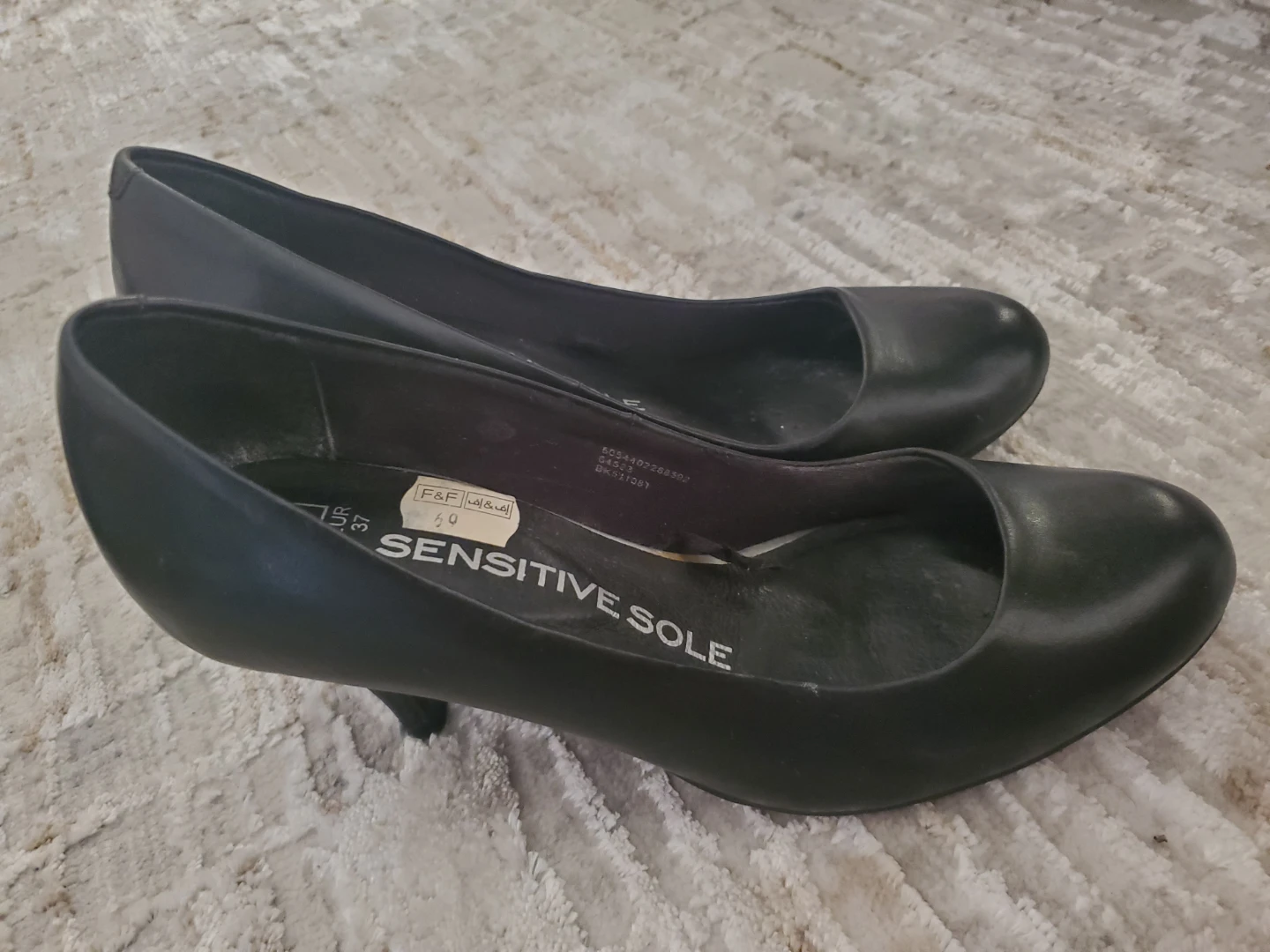 F&F Black Heel Shoes Size 4 UK / 37 EUR - photo 2