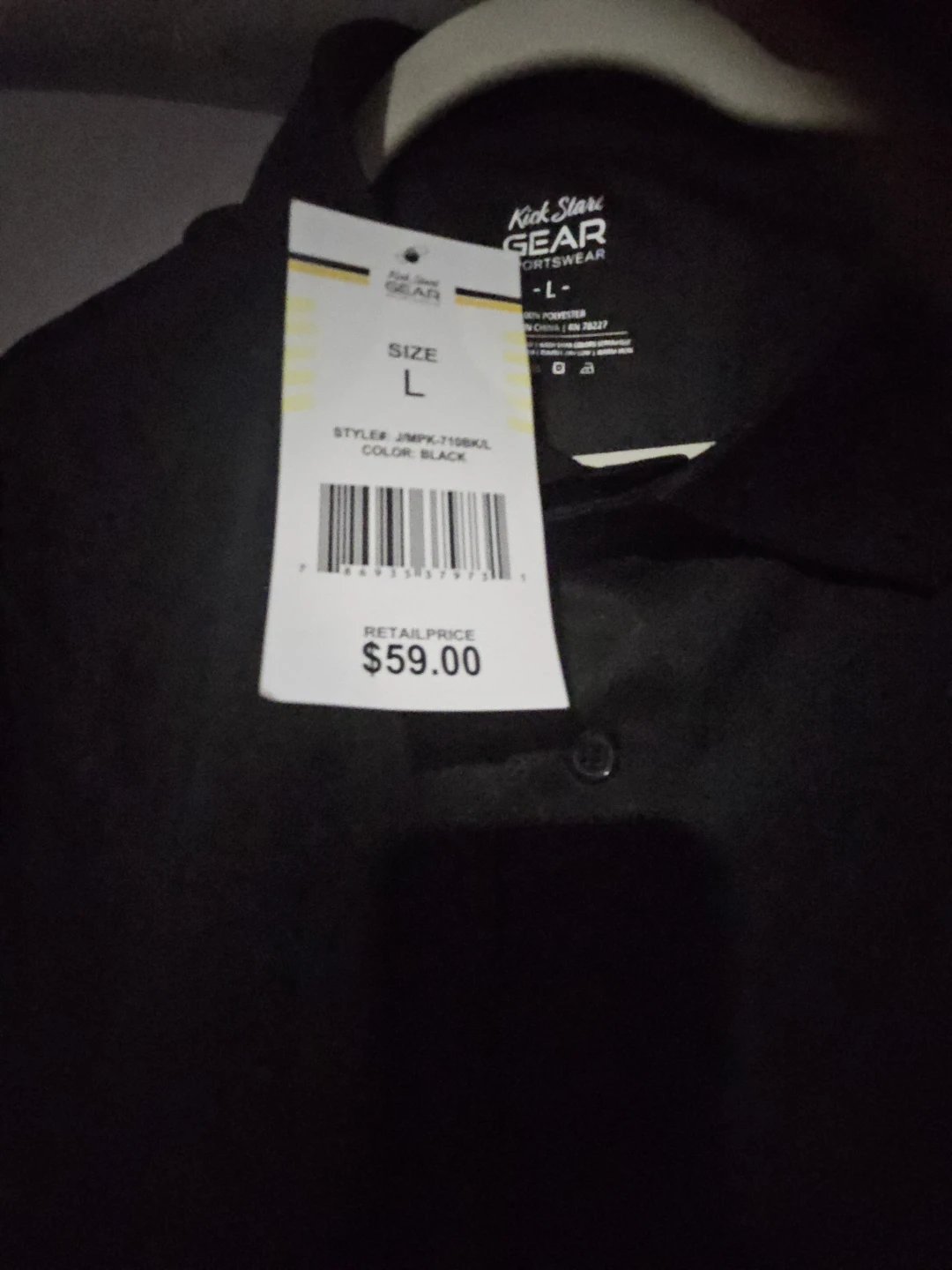 Kick Start Gear Men's Black Polo Shirt - Size L - photo 4