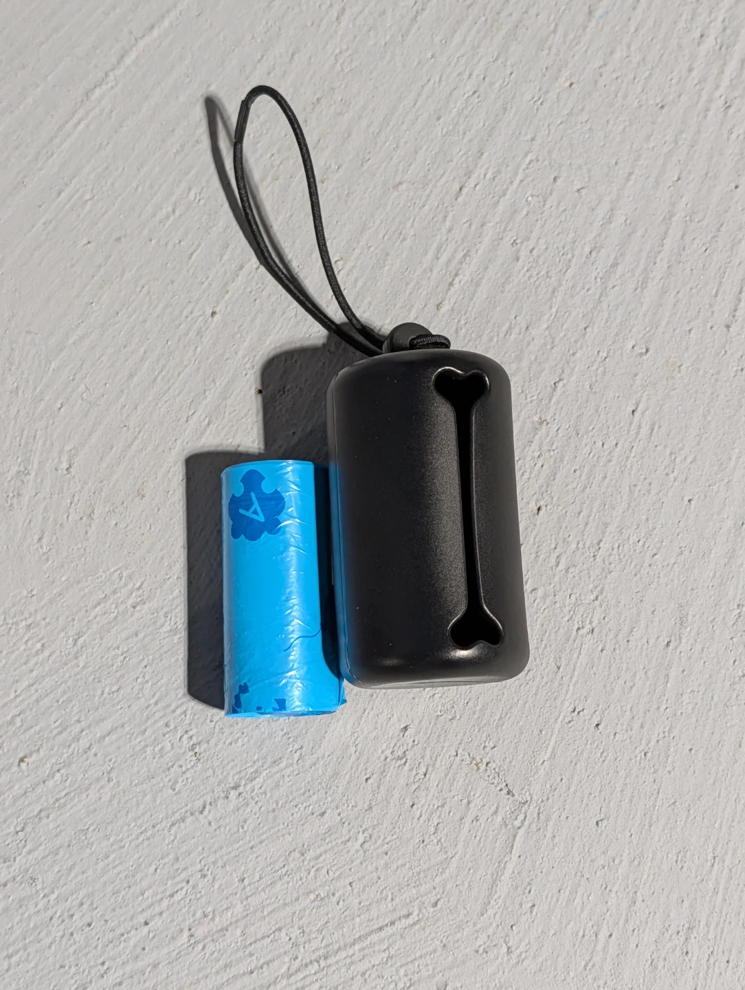 Black Dog Poop Bag Dispenser with Roll