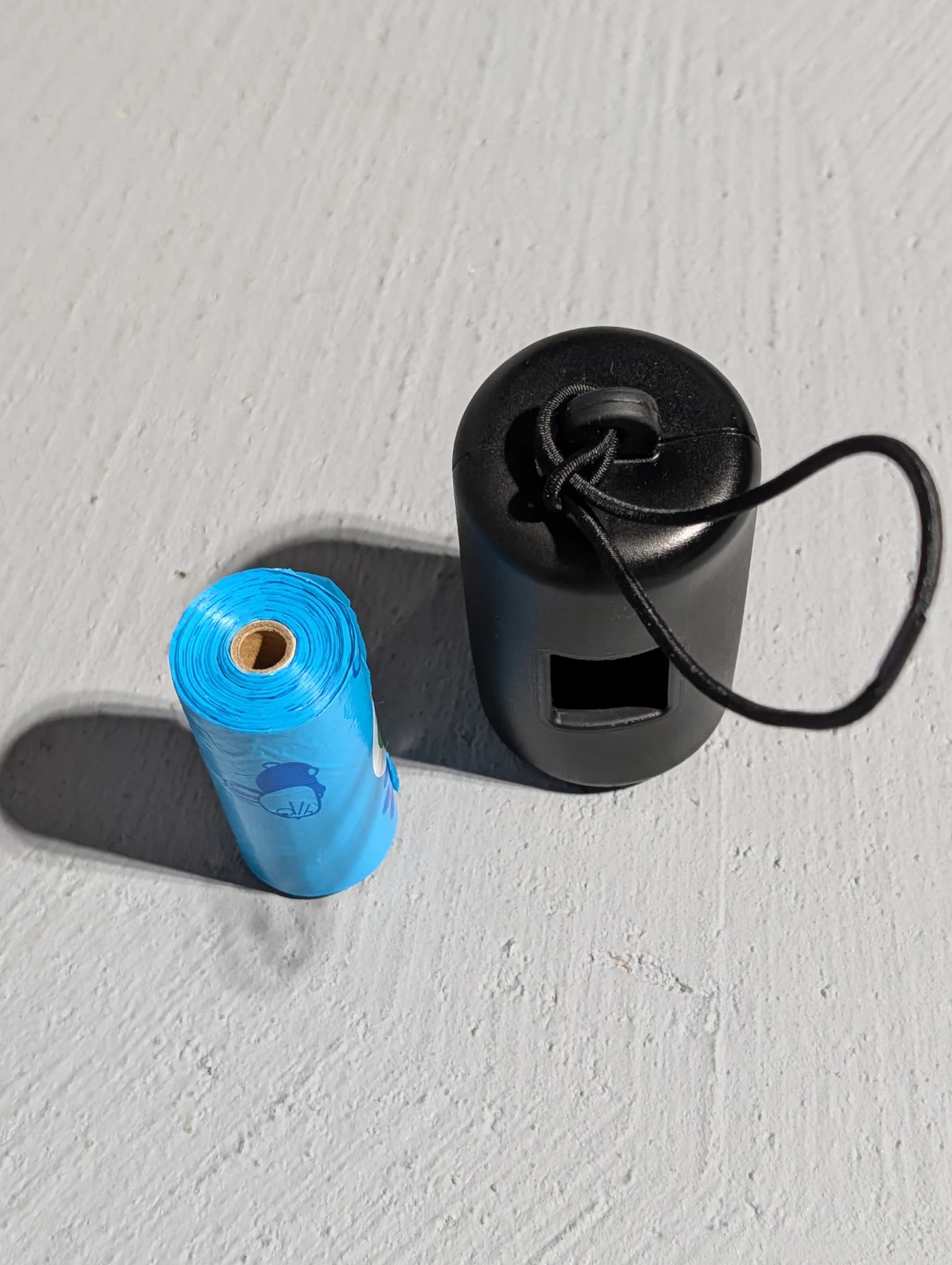 Black Dog Poop Bag Dispenser with Roll - photo 2