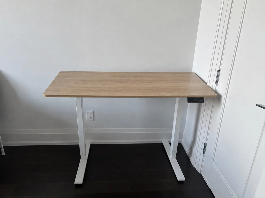 Adjustable Standing Desk - Light Wood Top