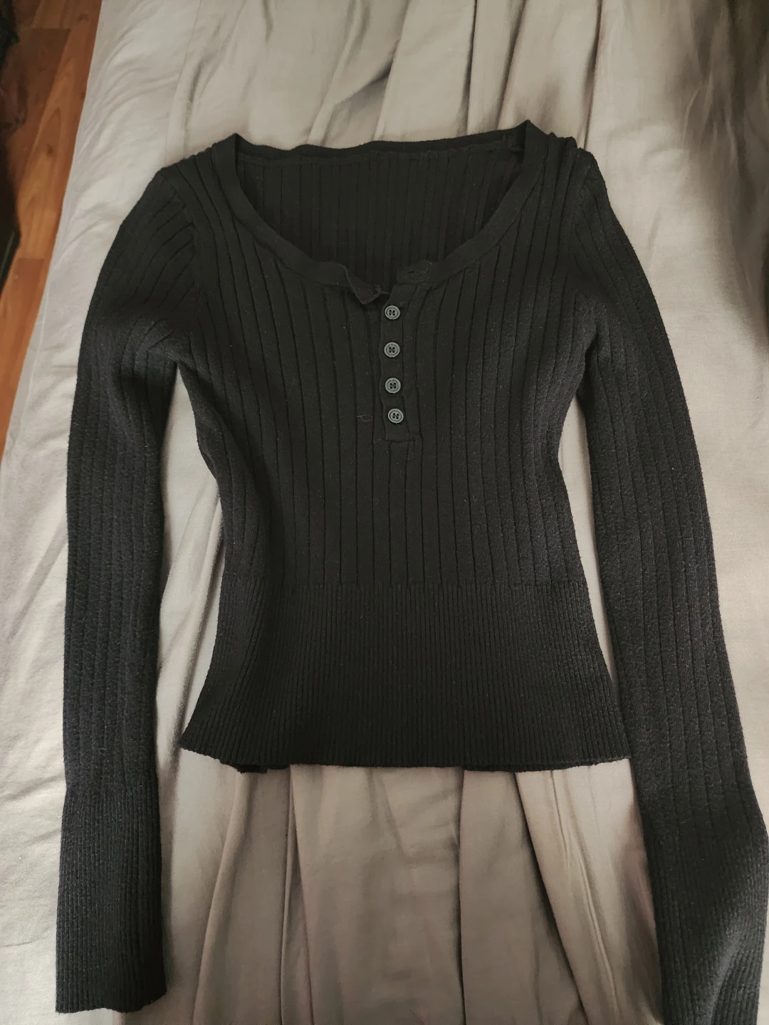 Ribbed long sleeve henley tops (2-pack) Shein - photo 2