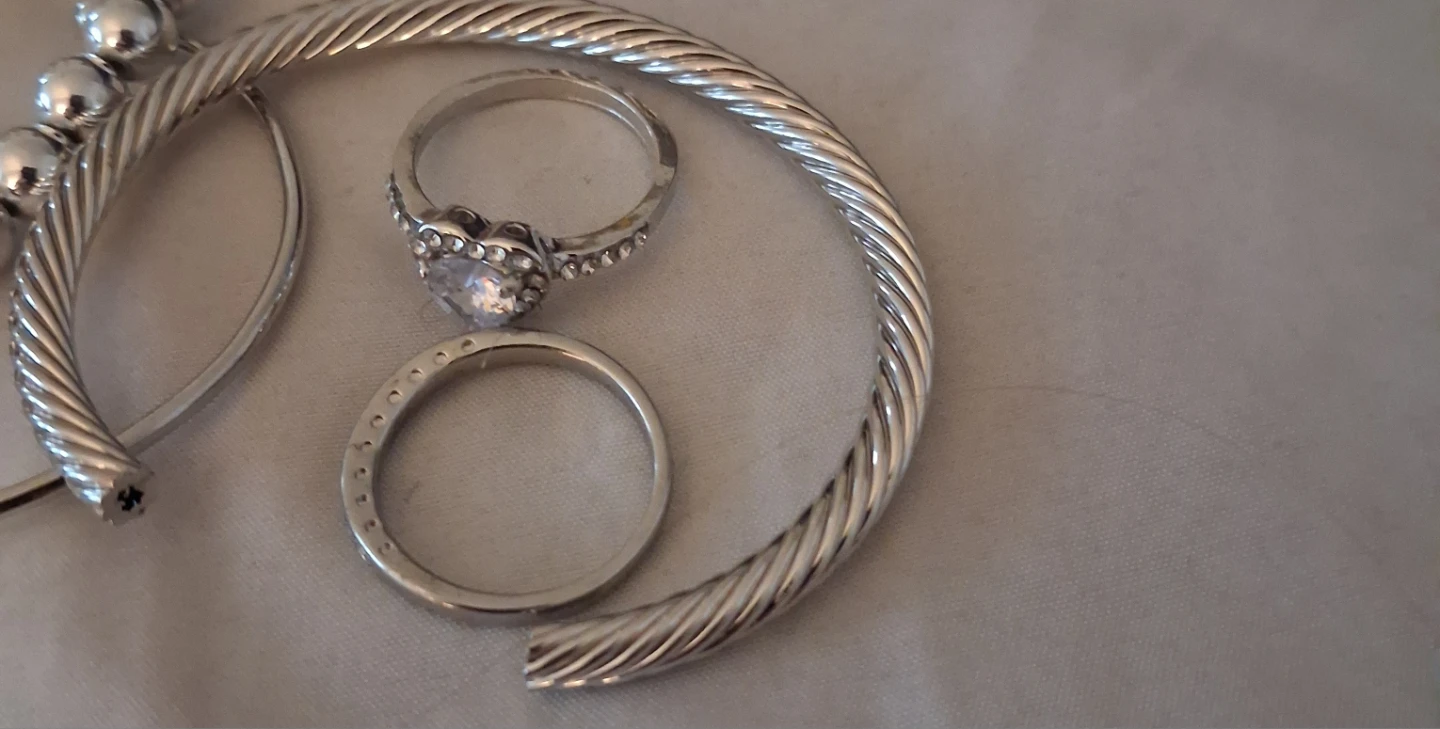Silver Tone Bracelet and Ring Sets - photo 2