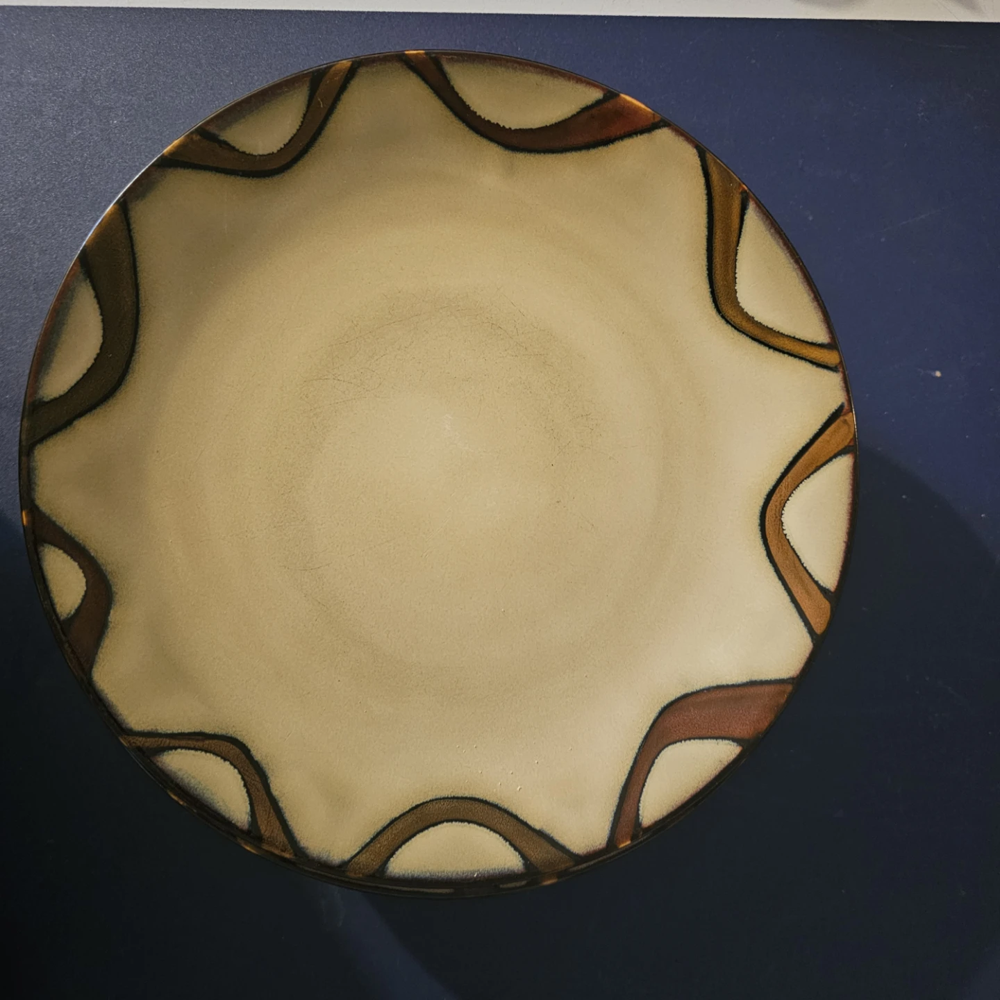Set of 6 Ceramic Plates - 26cm - Decorative Border
